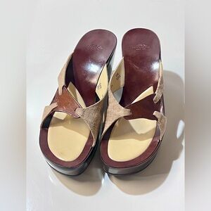 Stylish Brown and Cream Women's Sandals
